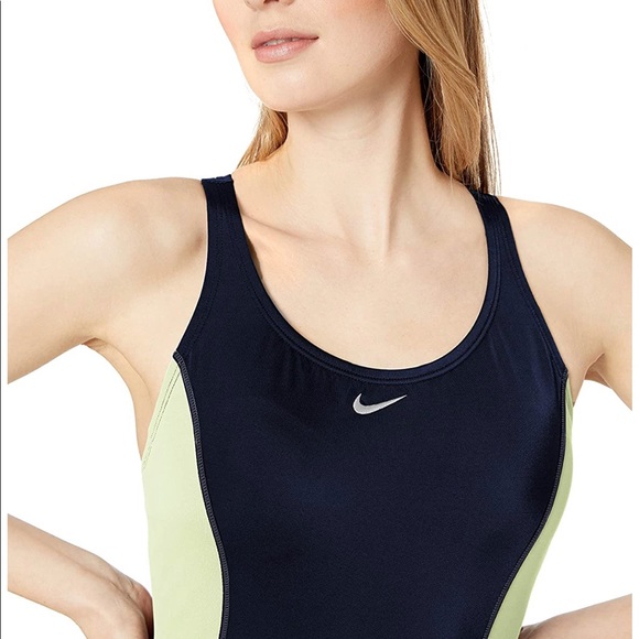 Nike Color Surge Powerback One Piece Open Cut Racerback Bathing Suit - Picture 4 of 7